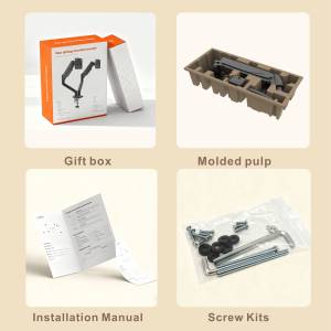 Bán hot có thể điều chỉnh màn hình PC kép đôi màn hình bàn gắn kết đứng - Product Image 6