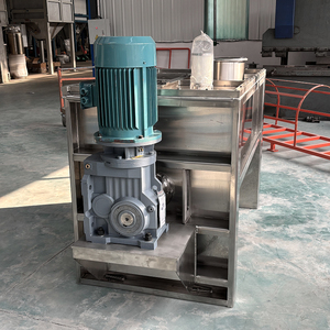 Mélangeur de ruban horizontal électrique en acier inoxydable utilisé pour les savons cosmétiques et le type d'homogénéisateur de vis de poudre de mastic de mortier sec - Product Image 5