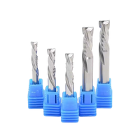 Fraise à rainurer A9 double plaqué, à double dent, en carbure, 2 flûtes, 60HRC, pour le travail du bois, outils CNC industriels