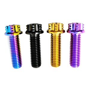 สกรูมอเตอร์ไซค์ไทเทเนียมอัลลอยด์ M6 คุณภาพสูงเคลือบสี ขายดี - Product Image 2
