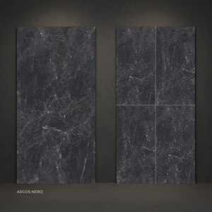 แผ่นกระเบื้องหินเผาบางขนาด 1200x2400 มม. หนา 6 มม. ลายหินอ่อนสีดำ สำหรับเคาน์เตอร์หรูหราและตกแต่งผนัง - Product Image 1