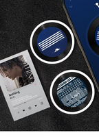 Disque rotatif personnalisé OEM en acrylique avec impression UV, capteur NFC, aimant de réfrigérateur audio, enregistreur de vinyle et CD remplaçables