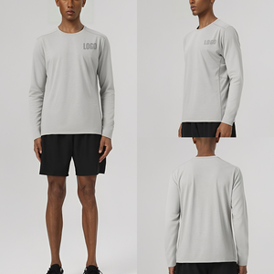 Maglietta da corsa Design personalizzato all'ingrosso 100% camicie a maniche lunghe in poliestere per uomini gimwear a compressione a maniche lunghe da uomo - Product Image 2