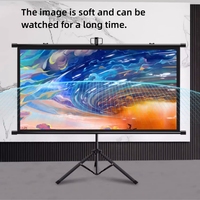 Écran de projection portable extérieur en fibre de verre HD de 100 pouces pour bureau à domicile écran de projection mobile au sol sans perçage
