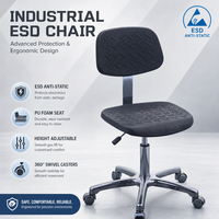 Chaise de laboratoire moderne KEXING COS-109 en mousse PU ESD, réglable en hauteur, antistatique, pour salle blanche, atelier SMT, hôpital