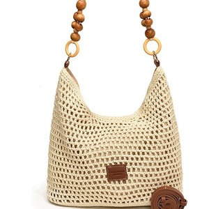 Women's <b>Beach</b> Woven <b>Bag</b> <b>Large</b> Capacity Single Shoulder Underarm Handbag <b>Beach</b> Vacation Crochet <b>Bag</b> Handmade - Product Image 5