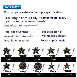 Panneau lumineux décoratif à motif étoile à cinq branches, écran souple, vitrine, panneau LED programmable numérique 12V 5W pour camion et voiture - Product Image 2