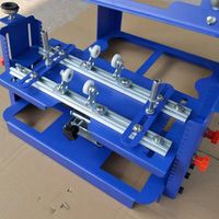 Nueva impresora de pantalla de botella redonda manual para contenedores químicos de aluminio de vidrio plástico y artículos cilíndricos