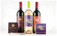 Étiquettes personnalisées imperméables pour bouteilles de vin et de boissons, imprimées CMJN / Autocollants adhésifs avec logo privé, découpés à la forme, qualité alimentaire pour jus