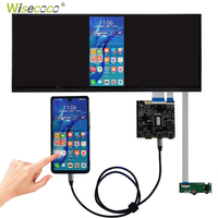 Wisecoco 12,3 Zoll 2400x900 2K TFT LCD Bildschirm Typ-C Steuerplatine Sekundäres Display-Panel für PC/Laptop/Spielkabinett-Monitor