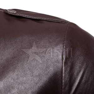 Vestes en cuir du Pakistan pour hommes Veste en cuir véritable sur mesure avec un long hiver Prix ​​bas Vestes en cuir pour hommes - Product Image 4