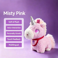 Robot en peluche intelligent Tuya pour enfants, licorne parlante, jouet éducatif, enseignement de l'anglais, compagnon émotionnel, écran LCD, Wi-Fi activé