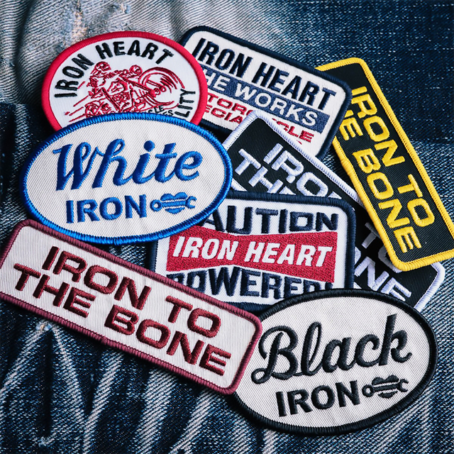 Woven Patch Custom Embroidered Sustainable Badges with Flower/Heart Shapes and Iron-On Backing