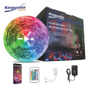 Christmas Gift smart wifi bluetooth led tape light music sync 5050 smd 2 pin 12v rgb led neon strip light rgb