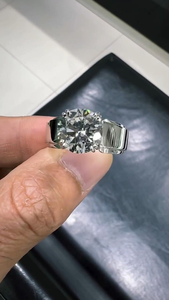 Anillo de Compromiso Solitario con Diamante Cultivado en Laboratorio de 3.00CT, Oro Amarillo de 14K, Joyería Fina para Novia, Regalo para Mujer - Product Image 6