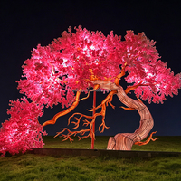 Sculpture florale lumineuse LED colorée LONGTU pour extérieur, Noël, événements et aménagement paysager