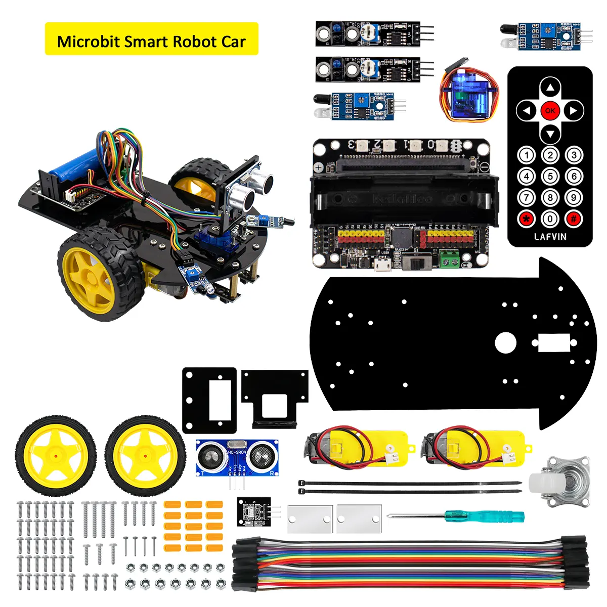 LAFVIN חכם רובוט רכב V2.0 עבור Microbit רובוט ללא מיקרו: קצת עיקרי לוח