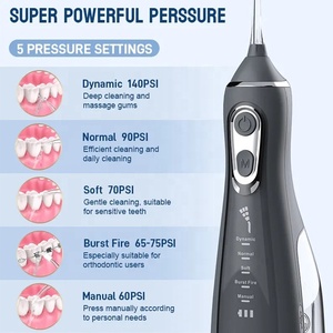 2026 Hydropulseur <span class=keywords><strong>dentaire</strong></span> portable sans fil, 5 modes, 140 psi, 300 ml, Type C, OEM personnalisé, IPX7, pour soins bucco-dentaires - Product Image 2