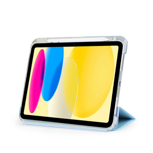 Étui de protection pliable de qualité supérieure <span class=keywords><strong>pour</strong></span> <span class=keywords><strong>iPad</strong></span> <span class=keywords><strong>Pro</strong></span> 11, coque arrière transparente en TPU, porte-crayon intégré, support multi-angles anti-chute - Product Image 3