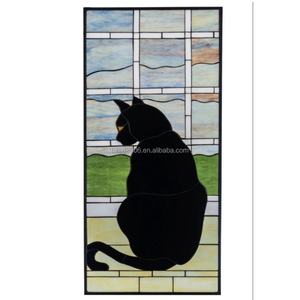 Vidrio Tiffany Hecho a Mano con Diseño de Gato Personalizado, de 5 mm de Grosor, para Decoración de Interiores, Paneles Colgantes para Puertas y Ventanas - Product Image 3