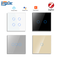 Interrupteur mural intelligent tactile en verre grand format pour la domotique, avec rétroéclairage LED, certifié CE RoHS, vente en gros