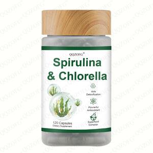 Laku keras kapsul <span class=keywords><strong>Spirulina</strong></span> Chlorella 120 hitungan bantuan detoksifikasi antioksidan suplemen klorofil kuat untuk dewasa - Product Image 1
