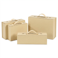 Boîte pliante haut de gamme en une seule pièce, valise de luxe avec finition mate pour bijoux et bagues, emballage magnétique durable, vente en gros