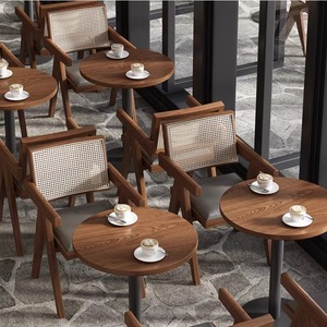 Conjuntos de Muebles de Comedor de Madera Maciza Modernos y Duraderos Personalizables, Sistema Modular de Bancos y Mesas para Diseños de Restaurantes Occidentales - Product Image 5