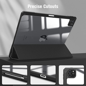 Mỏng Thông Minh Bảo Vệ Trường Hợp Acrylic Cứng PC Trong Suốt Trở Lại Shell Với Chủ Bút Chì Cho <span class=keywords><strong>Ipad</strong></span> Pro 13 2024 - Product Image 4