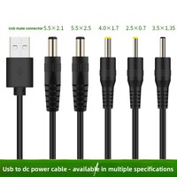 Cable de Carga USB a DC5.5/4.0/3.5/2.5 de PVC Personalizado, Fabricante de Shenzhen, Venta al Por Mayor
