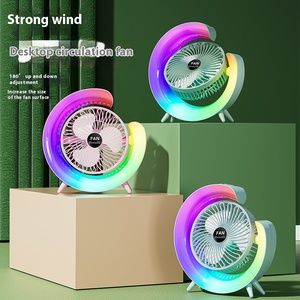 Lámpara de escritorio de oficina pequeña con carga USB, ventilador LED de Color para dormitorio de estudiantes, regalo promocional y de negocios - Product Image 2