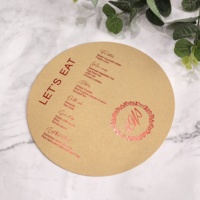 Tarjetas de menú de cena de Evento de boda personalizadas al por mayor menú de papel de restaurante de texto estampado en caliente con estilos de hadas de ángel de Música
