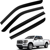 Protectores de Lluvia para Ford F150 SuperCrew 2015-2025 Super Duty 2017-2025 Crew Cab, Visores Laterales Adhesivos para Ventanas, Deflectores de Ventana