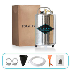 ماكينة رغوة متنقلة من SONLIN بصمام نحاسي عالي الجودة وخزان من الفولاذ المقاوم للصدأ سعة 80 لترًا لغسيل السيارات وتكوين رغوة الثلج والفقاعات - Product Image 6