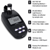 Turbidimètre portable TB100, turbidimètre néphelométrique à 90 degrés, ISO 7027, pour les tests d'eau usée et d'eau potable