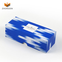 Ensemble étui d'emballage pour lunettes en carton avec logo personnalisé de haute qualité couvercle et boîtes de base pour lunettes en papier bleu blanc