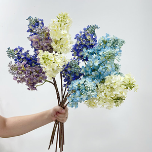 All'ingrosso di alta qualità <span class=keywords><strong>fiori</strong></span> di ortensie al tocco reale <span class=keywords><strong>lilla</strong></span> matrimonio artificiale colore graduale <span class=keywords><strong>viola</strong></span> blu bianco - Product Image 2