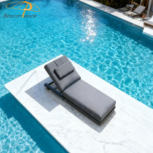Lettini Prendisole Moderni per Villa e Terrazza, Arredo Esterno Pieghevole in Alluminio, Sdraio di Lusso per Piscina - Product Image 3