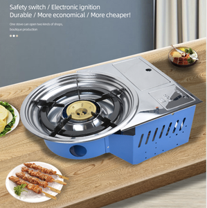 Griglia per Barbecue con griglia per interni senza fumo tavolo a propano butano costruito In Gas Barbecue Griller per ristorante coreano - Product Image 2