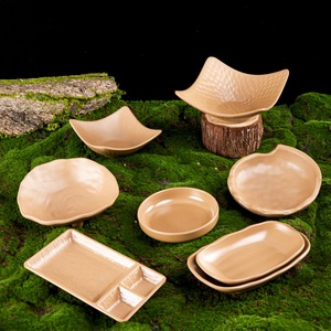 Mountain and Wild Style Melamine Tableware: Special Plates for Wild Mushrooms, Sour Soup, Hot Pot, Cold Dishes, <b>Grilled</b> Meat, - Product Image 1