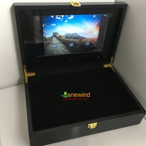Kotak perhiasan kayu mewah kustom dengan pemutar Video Lcd 10 inci layar sentuh kotak hadiah Video Lcd unggah kotak presentasi Video Anda - Product Image 4