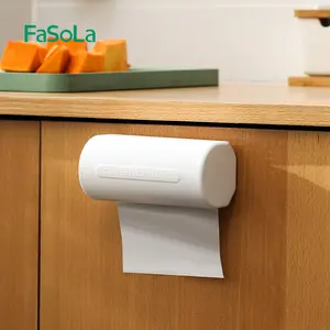 Fasola Wall Mount Vuilniszakken Opbergdoos Witte Plastic Zak Houder Vuilniszak Rolhouder Dispenser Box