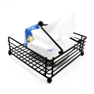 Porte-mouchoirs rectangulaire en fer forgé écologique moderne, porte-serviettes en métal, sur pied, pour hôtel, restaurant, café - Product Image 2