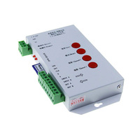 Tarjeta SD JIUAN T1000S WS2801 WS2811 WS2812B LPD6803 LED 2048 Píxeles Programables 1 Canal Control de Píxeles por Cable DC5-24V Metal RGB