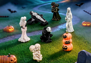 Figurine d'horreur en résine pour Halloween, cadeau pour les fans de films d'horreur, statue de médecin de la peste dans un cercueil effrayant, jouet de fête gothique macabre - Product Image 6