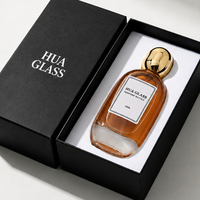 Botella de Perfume Personalizada de Lujo de 100 ml, Botella de Perfume de Vidrio de Color Sólido, Botella de Spray con Tapa de Plástico y Caja Extraíble