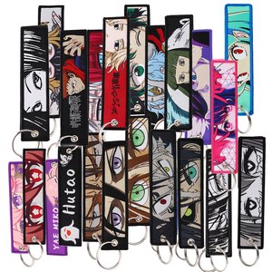 200 Thiết Kế Anime Ngoại Vi Thêu Dệt Vải Móc Khóa Phim Hoạt Hình Vòng Chìa Khóa Dây Buộc Thêu Anime Máy Bay Phản Lực Thẻ Chìa Khóa - Product Image 5