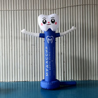 Mascotte gonflable de Noël personnalisée, bonhomme de neige agitant les bras, 3m, Air Dancer avec ventilateur intégré, durable, résistant au soleil, imperméable, publicitaire