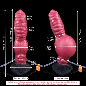 Inflatable Squirting Dog <b>Dildo</b> Big Knot Anal Plug Female Vaginal Masturbator G-spot Stimulation Adult Ejaculation Sex Toys - Product Image 6