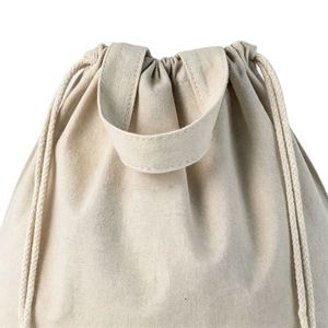<b>Medium</b> Daily Use Canvas Drawstring <b>Backpack</b>, Multi Purpose Sack Bag for Shopping School Sports Custom Printing Supported - Product Image 1